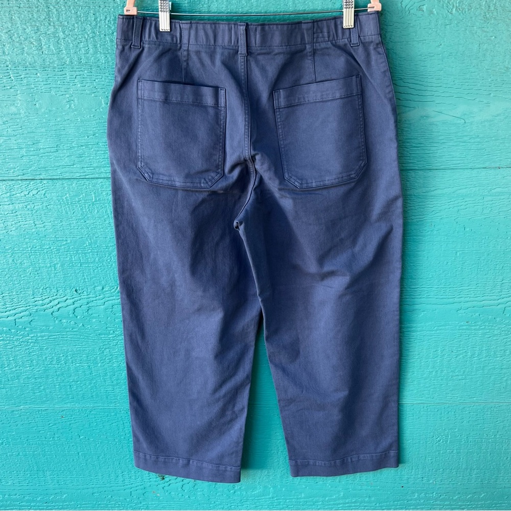 CASLON UTILITY CARGO TWILL WIDE LEG BLUE PANTS SIZE 14 NEW - Picture 6 of 8